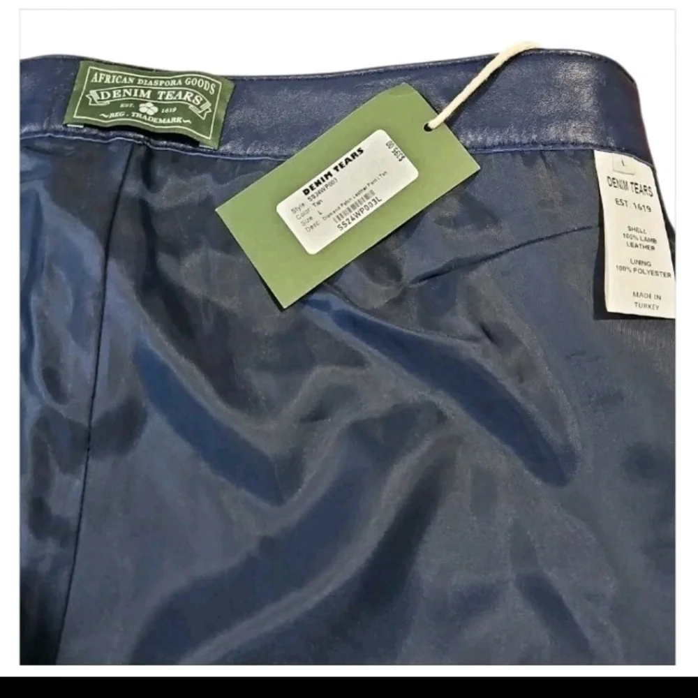 NWT Denim Tears Lamb Leather Jacquard Patchwork Pant L - Picture 10 of 11